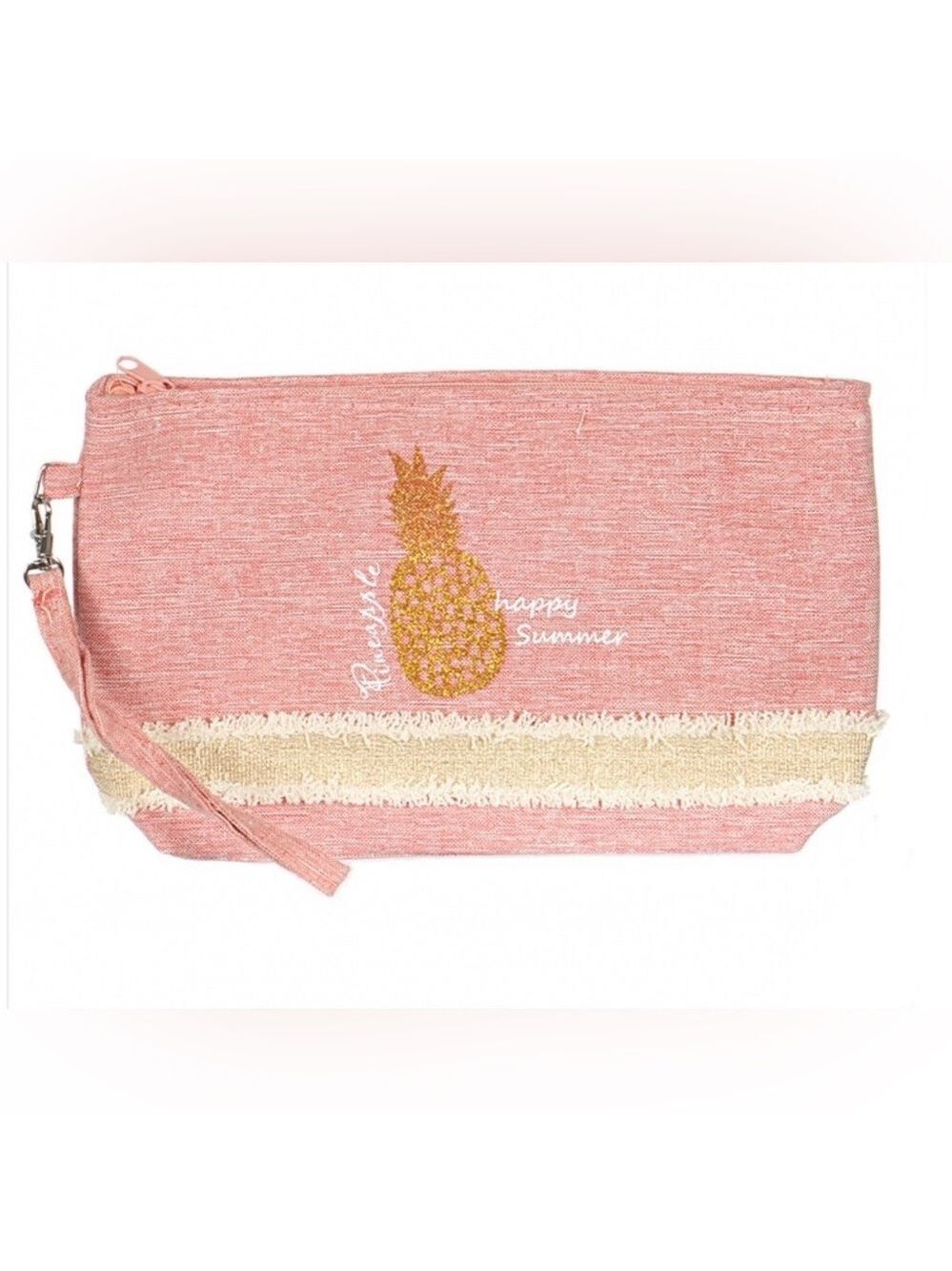 Pineapple Wristlet Beach Pouch NWT
